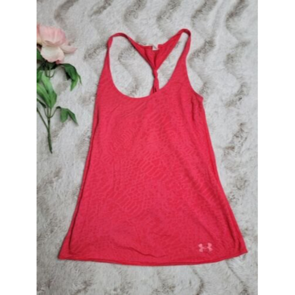 Under Armour Red Sleeveless Knot Racer Back Tank Top Size Unknown‎